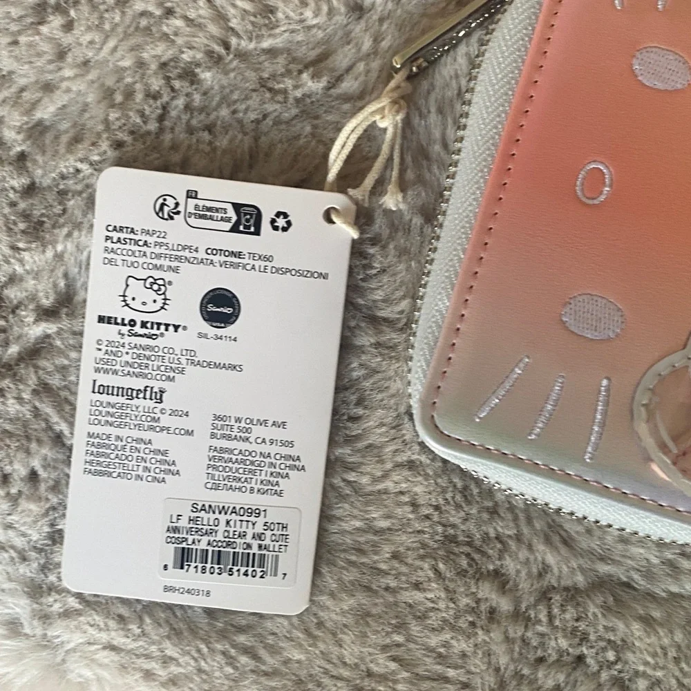 NWT Set Loungefly Sanrio Hello Kitty 50th Anniversary Mini Backpack & Wallet - Picture 12 of 12